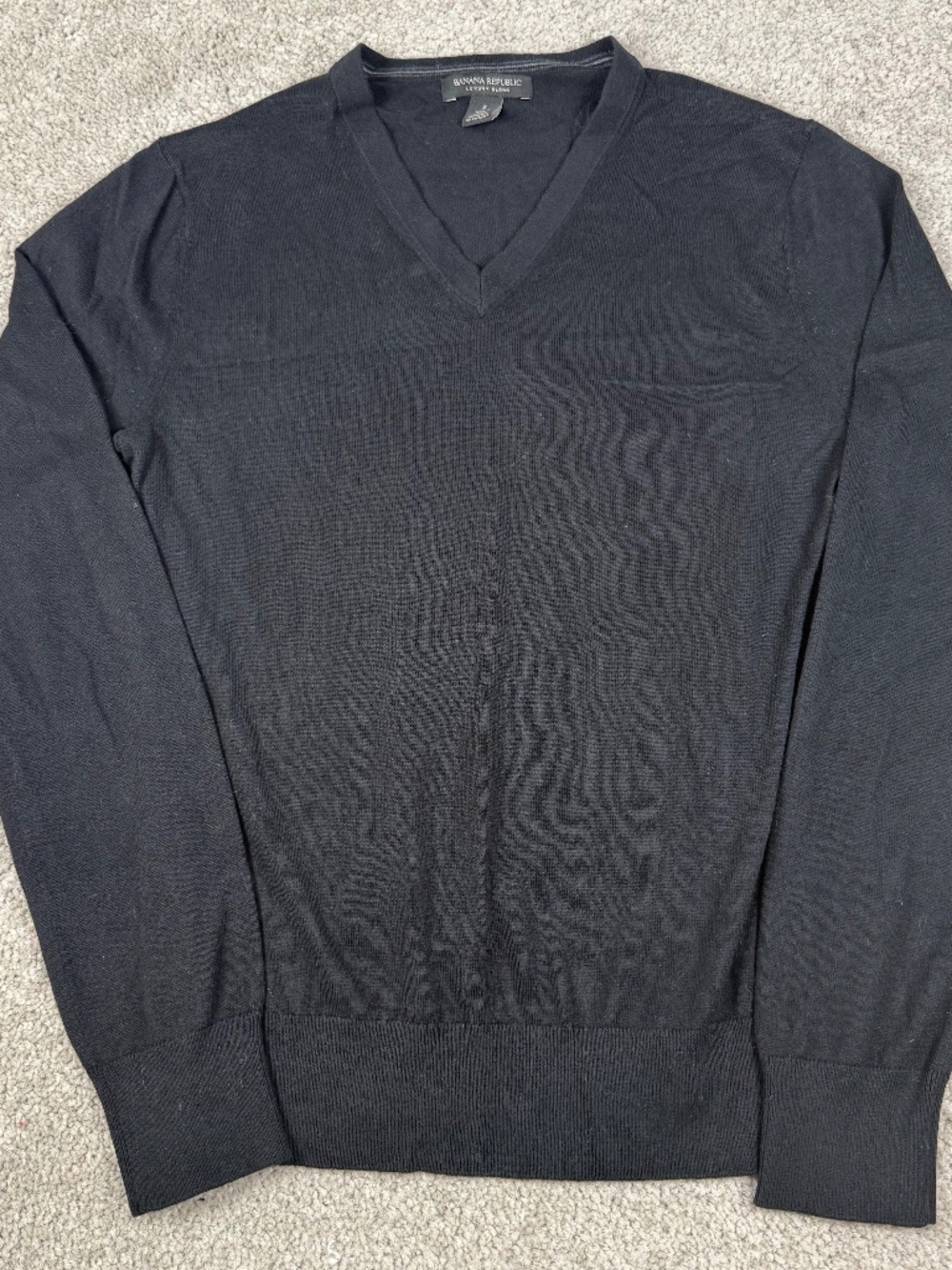 Banana Republic Luxury Blend Silk Cotton Cashmere V-Neck Sweater Women's Small